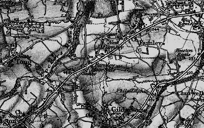 Old map of Upper Moor Side in 1896