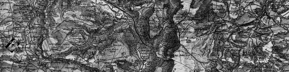 Old map of Upper Padley in 1896