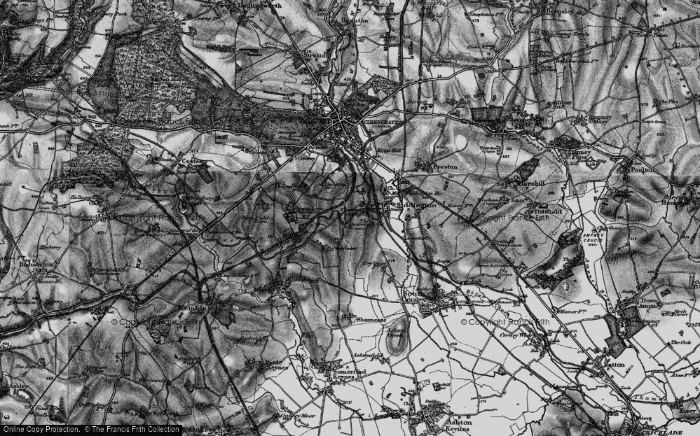 Old Map of Upper Siddington, 1896 in 1896