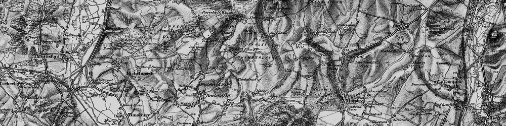 Old map of Upper Slackstead in 1895