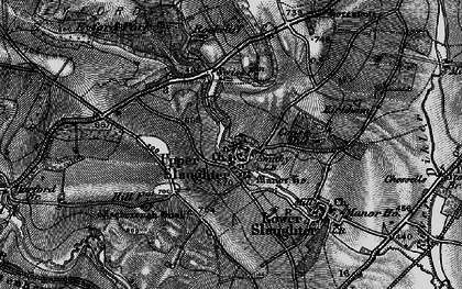 Old map of Upper Slaughter in 1896