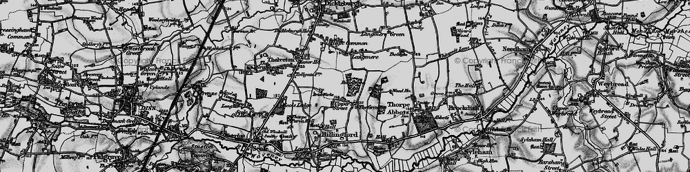 Old map of Upper Street in 1898