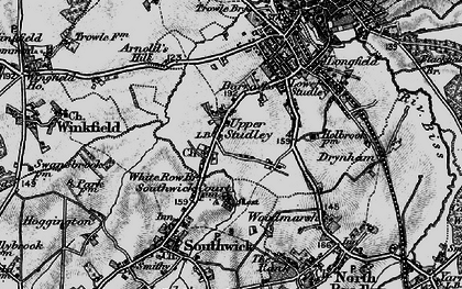 Old map of Upper Studley in 1898