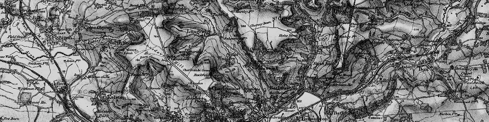 Old map of Charmy Down in 1898