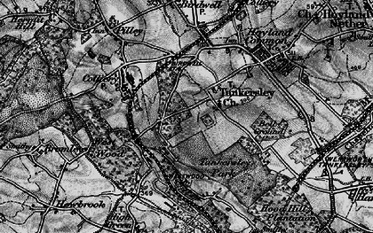 Old map of Tankersley in 1896