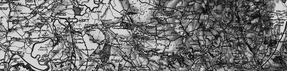 Old map of Upper Threapwood in 1897