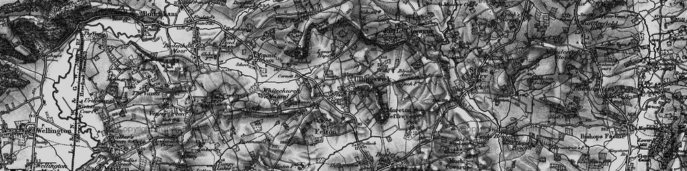 Old map of Upper Town in 1898