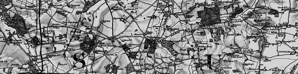 Old map of Bartonmere Ho in 1898