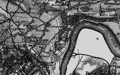 Old map of Upper Upnor in 1895