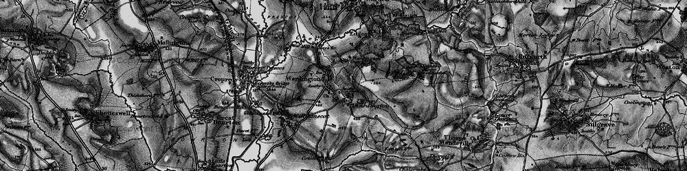 Old map of Upper Wardington in 1896