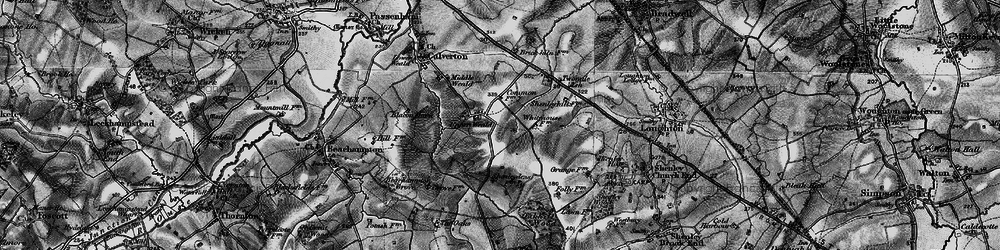 Old map of Upper Weald in 1896