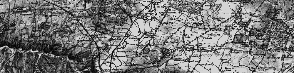 Old map of Barcombe Ho in 1895
