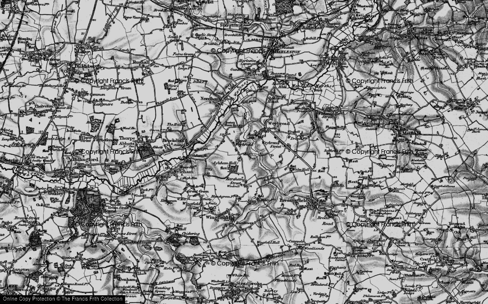 Old Map of Upper Weybread, 1898 in 1898