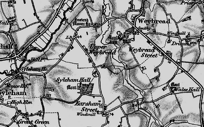 Old map of Upper Weybread in 1898