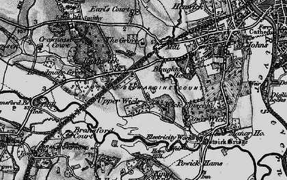 Old map of Upper Wick in 1898