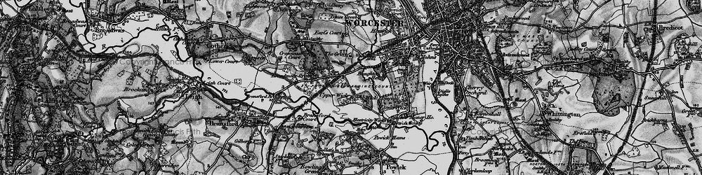 Old map of Upper Wick in 1898