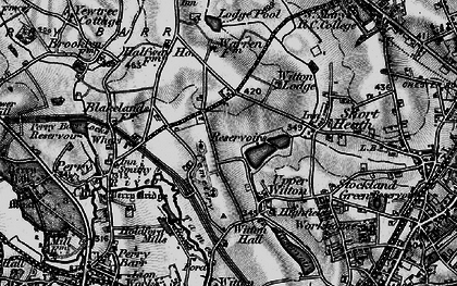 Old map of Witton Lakes in 1899