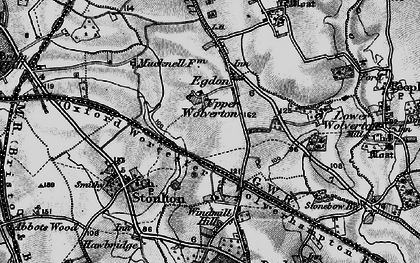 Old map of Upper Wolverton in 1898