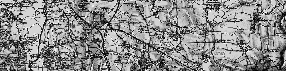 Old map of Upper Wolverton in 1898