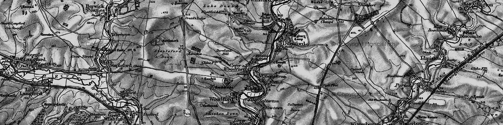 Old map of Upper Woodford in 1898