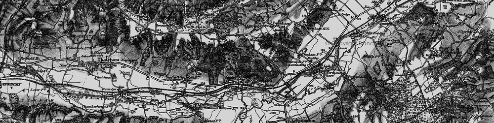 Old map of Upper Woolhampton in 1895