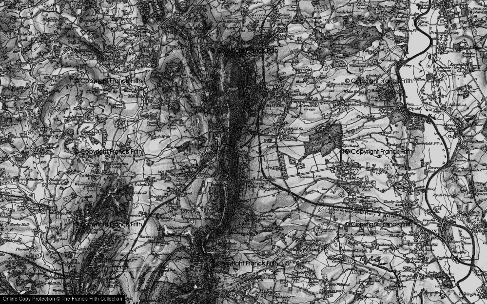 Old Map of Upper Wyche, 1898 in 1898