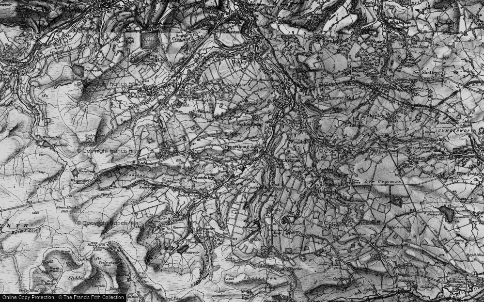 Old Map of Upperthong, 1896 in 1896