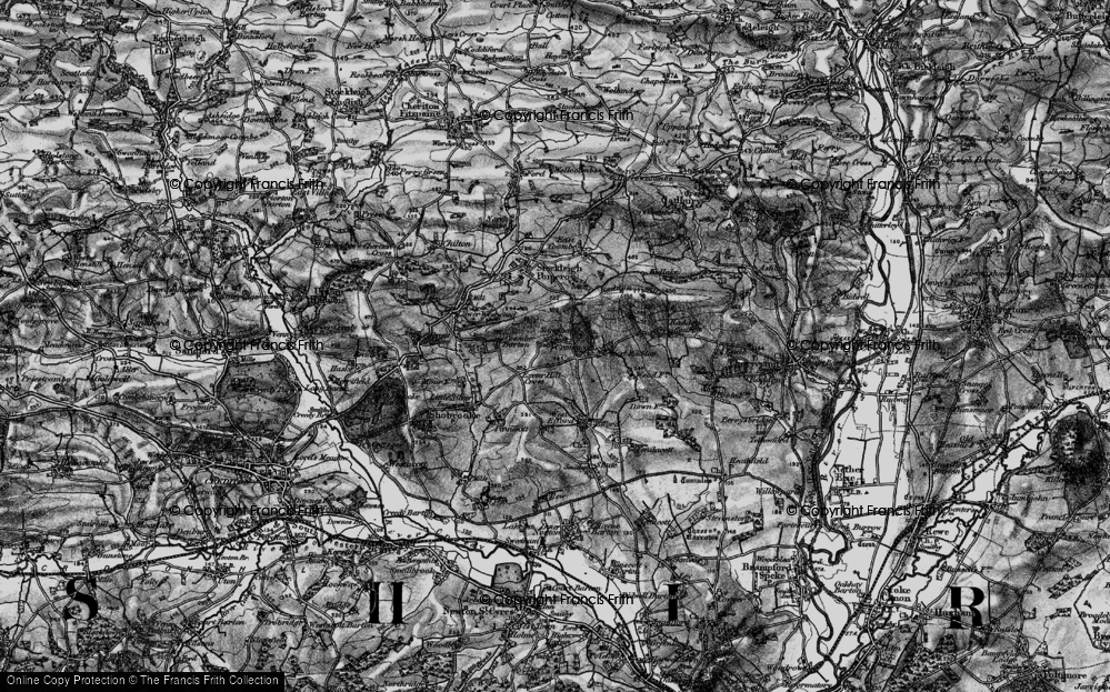 Old Map of Historic Map covering West Raddon in 1898