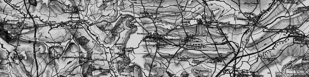 Old map of Uppingham in 1899