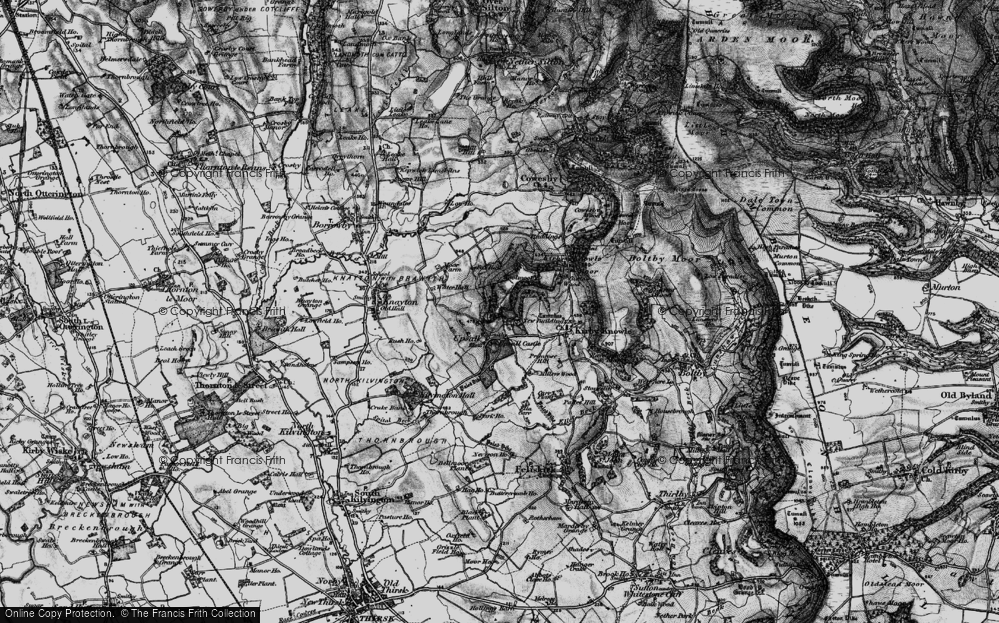 Old Map of Upsall, 1898 in 1898