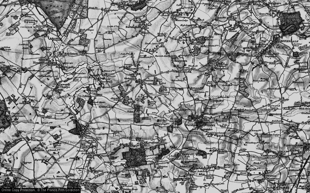 Old Map of Historic Map covering Wyken Wood in 1898