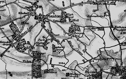 Old map of Wyken Vineyard in 1898