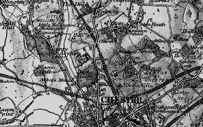 Old map of Upton in 1896