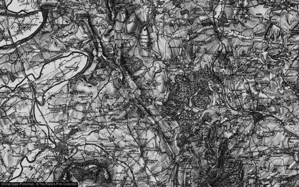 Old Map of Upton Bishop, 1896 in 1896