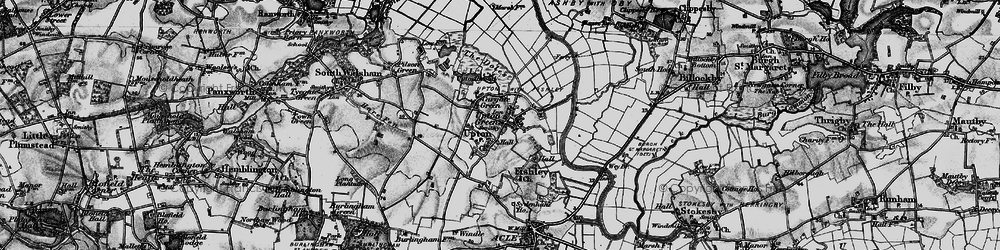 Old map of Upton Green in 1898