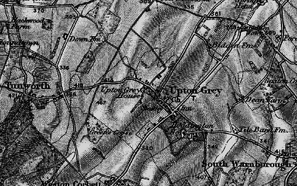 Old map of Upton Grey in 1895