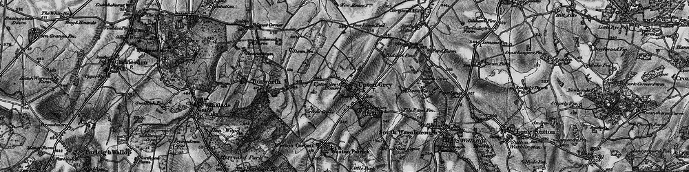 Old map of Upton Grey in 1895