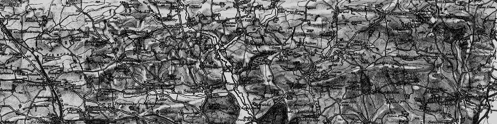 Old map of Upton Hellions in 1898