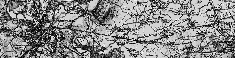 Old map of Upton Magna in 1899