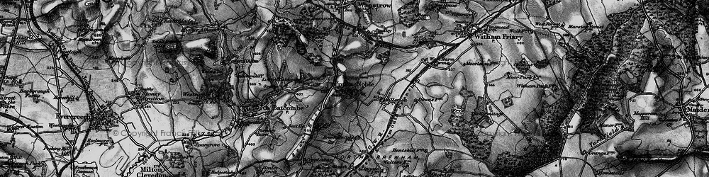 Old map of Upton Noble in 1898