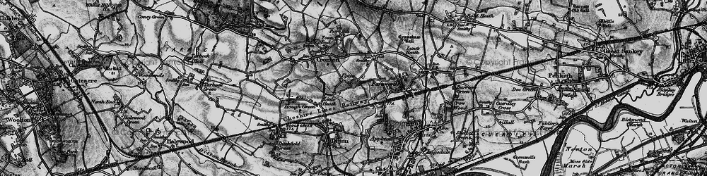 Old map of Upton Rocks in 1896