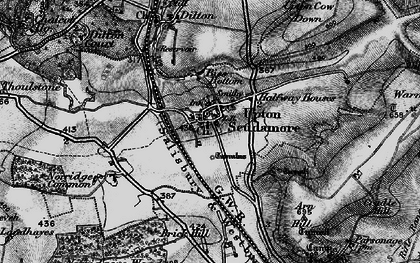 Old map of Upton Scudamore in 1898