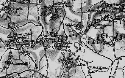 Old map of Upton Snodsbury in 1898