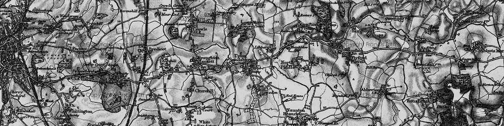 Old map of Upton Snodsbury in 1898