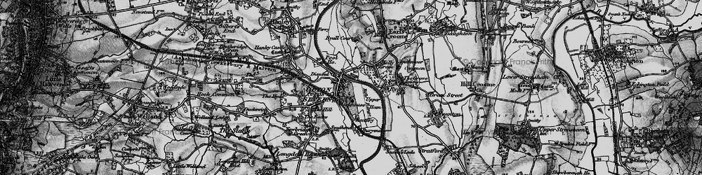 Old map of Upton upon Severn in 1898