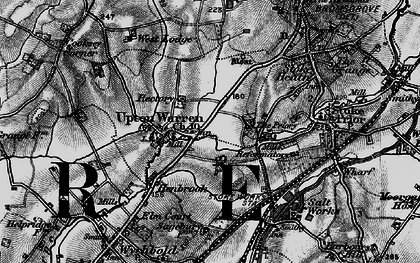 Old map of Upton Warren in 1898