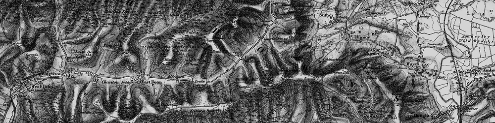 Old map of Upwaltham in 1895