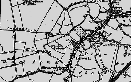 Old map of Upwell in 1898