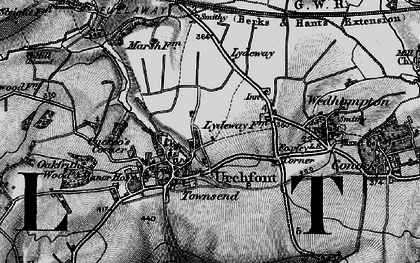 Old map of Urchfont in 1898