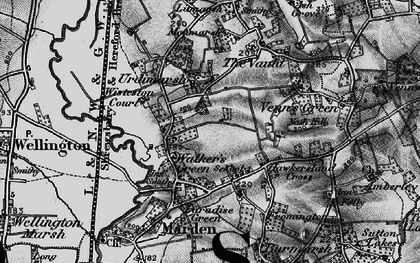 Old map of Urdimarsh in 1898
